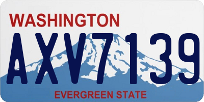 WA license plate AXV7139