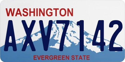 WA license plate AXV7142