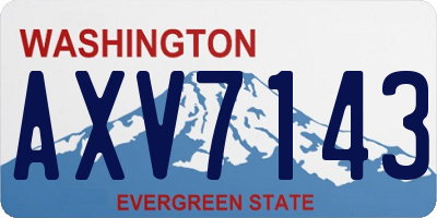 WA license plate AXV7143