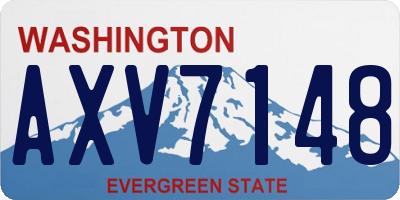 WA license plate AXV7148