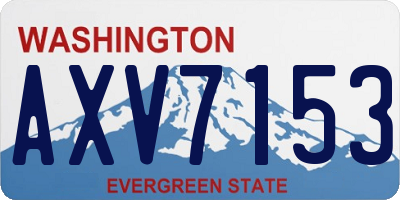 WA license plate AXV7153