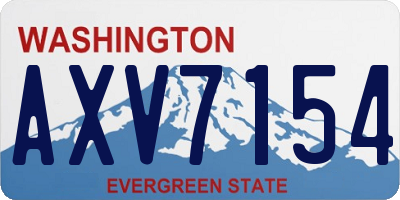WA license plate AXV7154