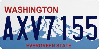 WA license plate AXV7155