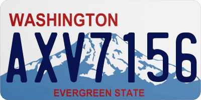 WA license plate AXV7156