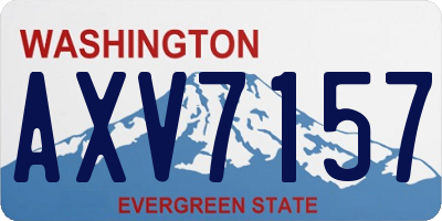 WA license plate AXV7157