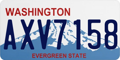 WA license plate AXV7158