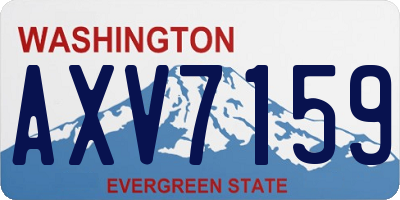 WA license plate AXV7159
