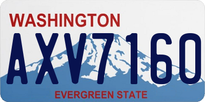 WA license plate AXV7160