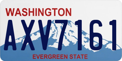 WA license plate AXV7161
