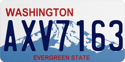 WA license plate AXV7163