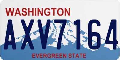 WA license plate AXV7164