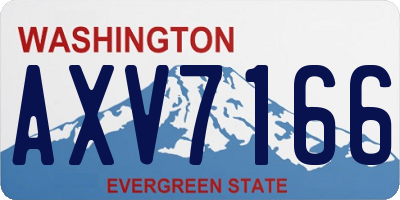 WA license plate AXV7166