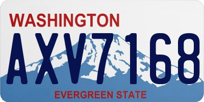 WA license plate AXV7168