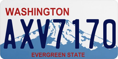 WA license plate AXV7170