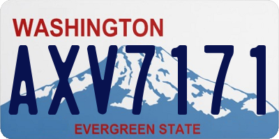 WA license plate AXV7171