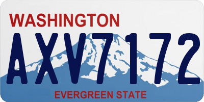 WA license plate AXV7172
