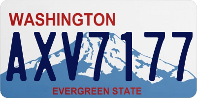 WA license plate AXV7177