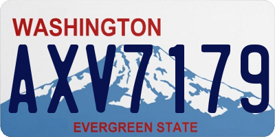 WA license plate AXV7179