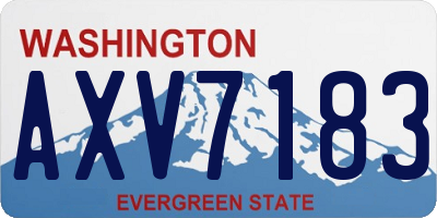 WA license plate AXV7183