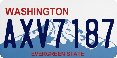 WA license plate AXV7187
