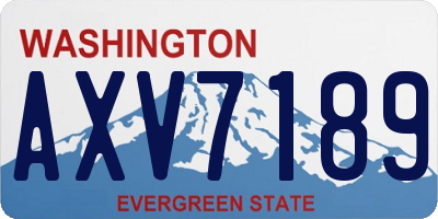WA license plate AXV7189