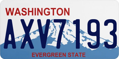 WA license plate AXV7193