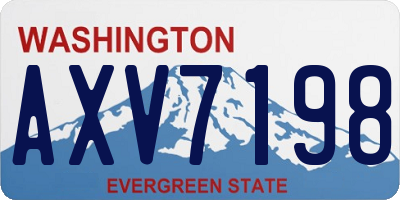 WA license plate AXV7198
