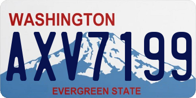 WA license plate AXV7199