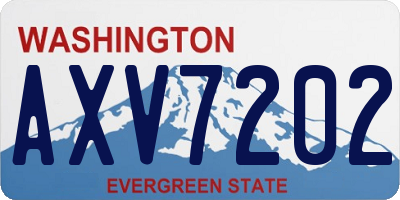 WA license plate AXV7202