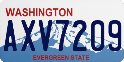WA license plate AXV7209