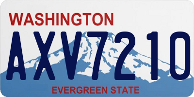WA license plate AXV7210