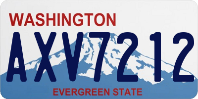 WA license plate AXV7212
