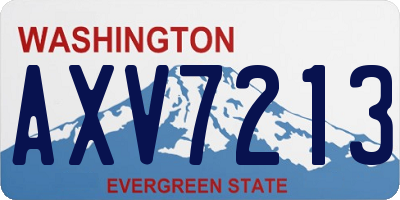 WA license plate AXV7213