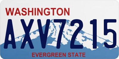 WA license plate AXV7215