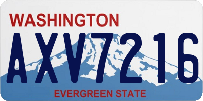 WA license plate AXV7216