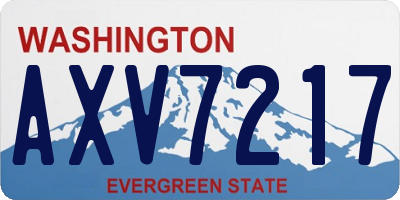 WA license plate AXV7217