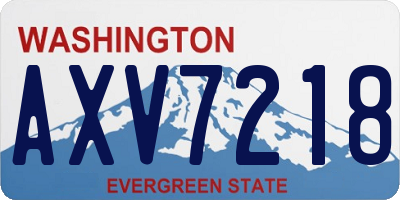 WA license plate AXV7218