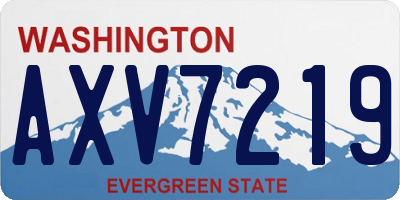 WA license plate AXV7219