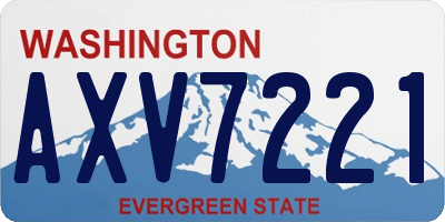 WA license plate AXV7221