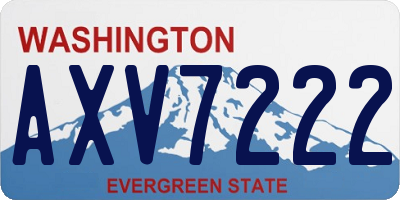 WA license plate AXV7222