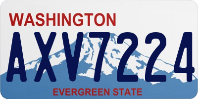 WA license plate AXV7224