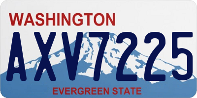 WA license plate AXV7225