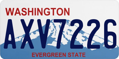 WA license plate AXV7226