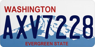 WA license plate AXV7228