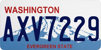 WA license plate AXV7229