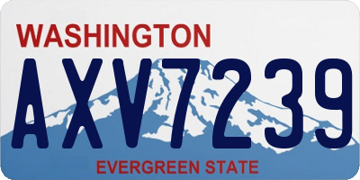 WA license plate AXV7239