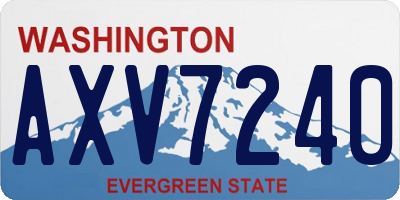 WA license plate AXV7240