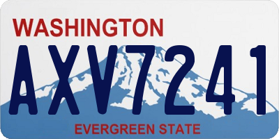WA license plate AXV7241