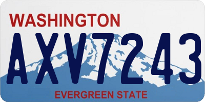 WA license plate AXV7243