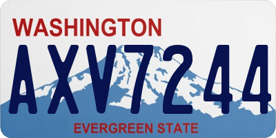 WA license plate AXV7244